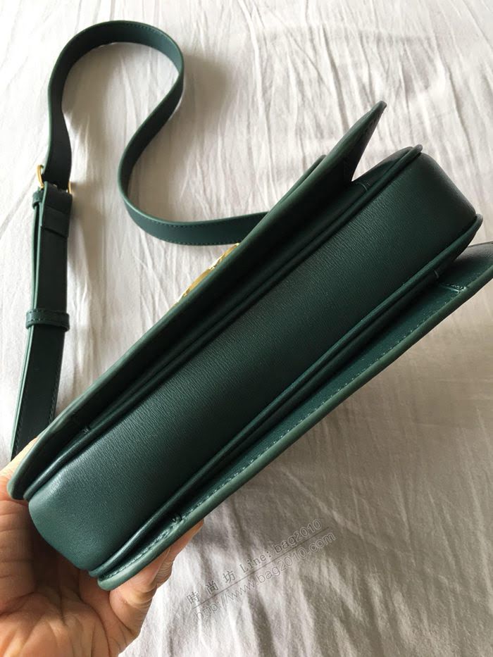 CELINE女包 byhedi新品系列 box皮女單肩包 倒雙C字蝴蝶黃銅鎖扣 賽琳斜挎包  sl2070
